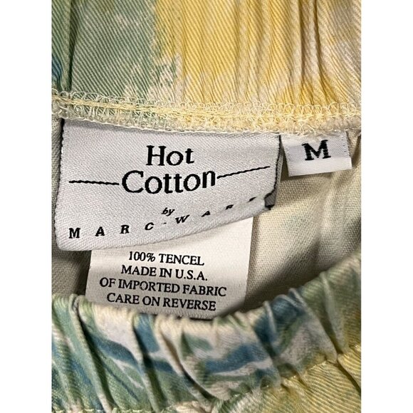 Hot Cotton Marc Ware Midi Skirt Tropical Medium Slit Tencel Cruise Vacation EUC - Picture 5 of 6